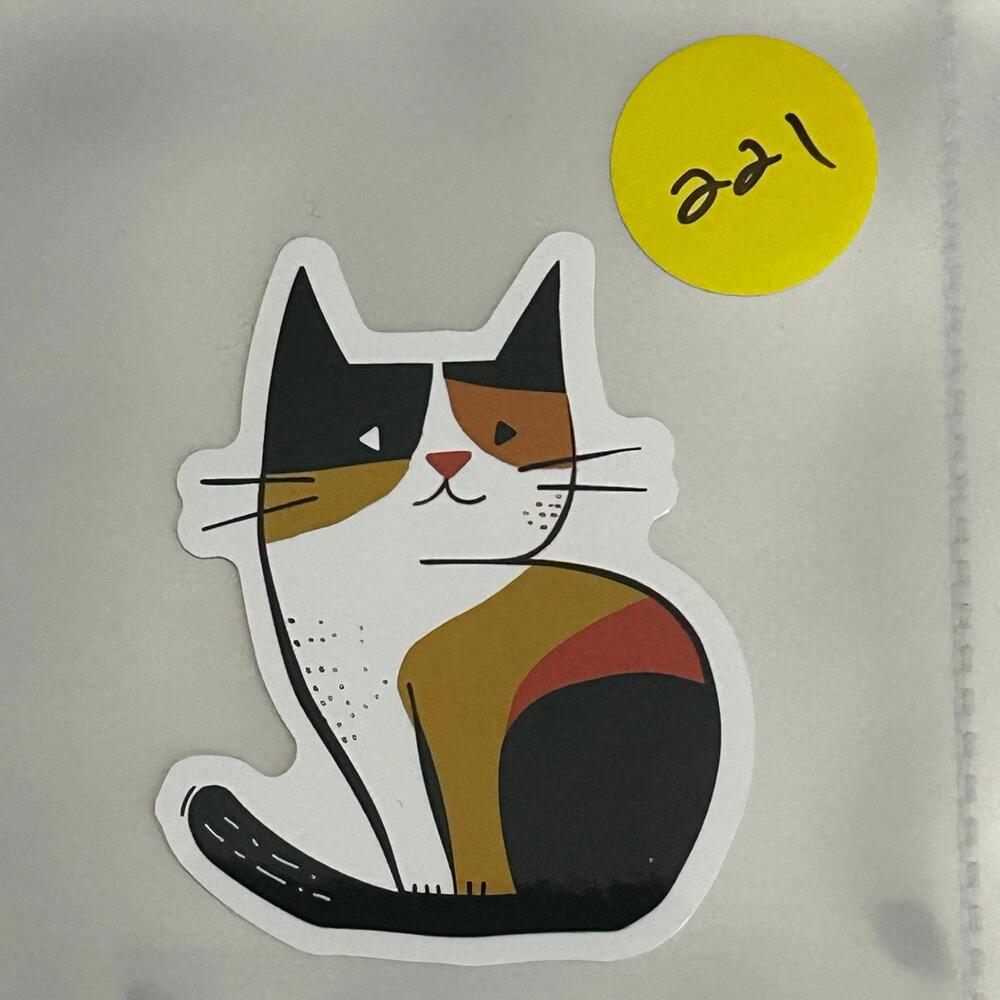 Calico Kitty Cat Sticker